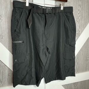 D16.23. Denali Men's Microfiber Pocket Cargo Shorts Black Size 36